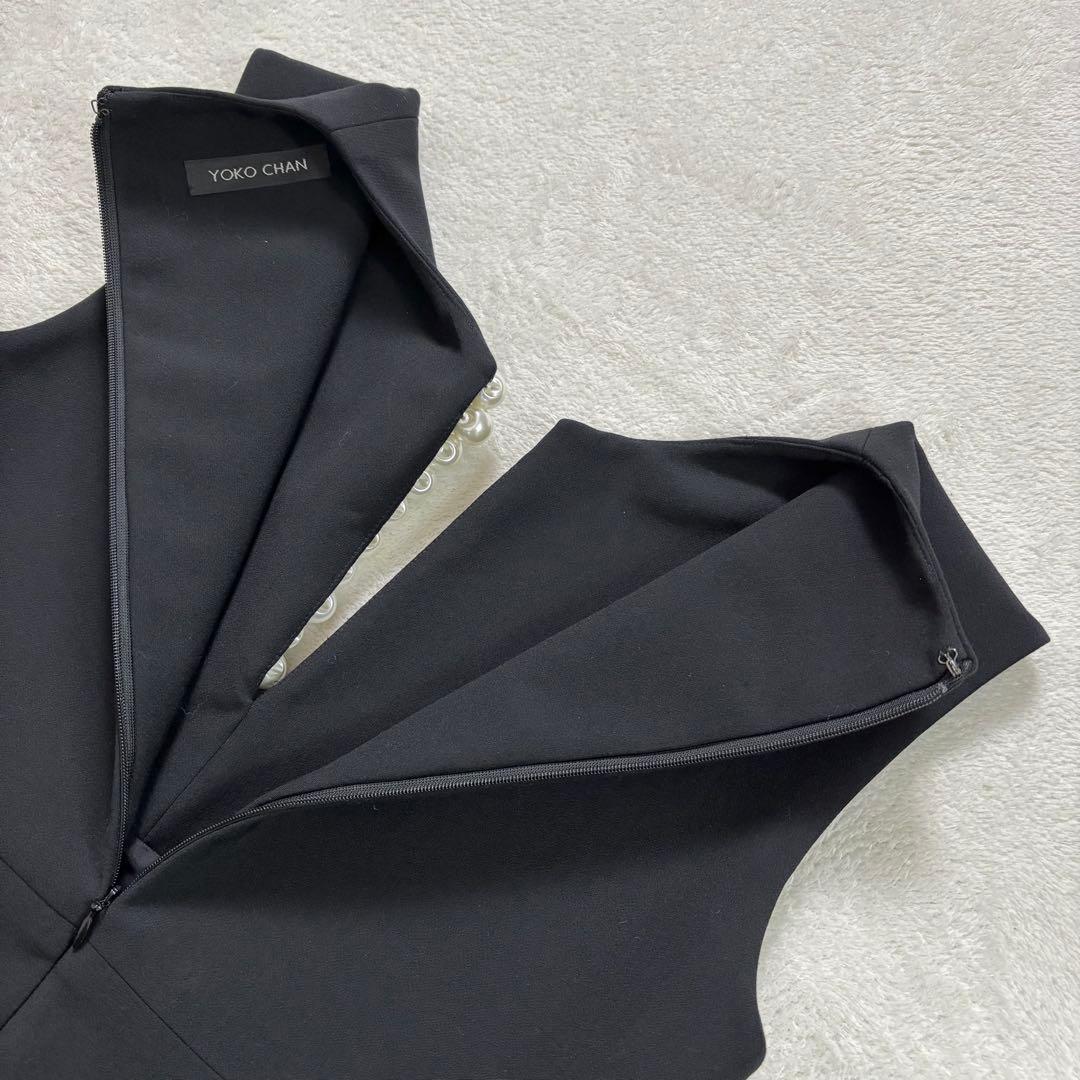 極美品✨️ヨーコチャン コクーンワンピース パール ストレッチ ノースリーブ