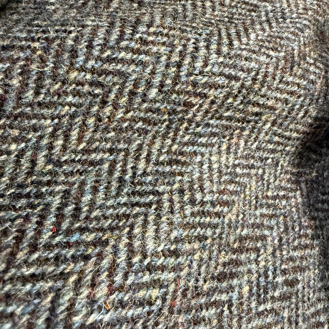 【世界一つのオーダー品】ハリスツイード　銀ボタン　チェスターコート　ロングコート