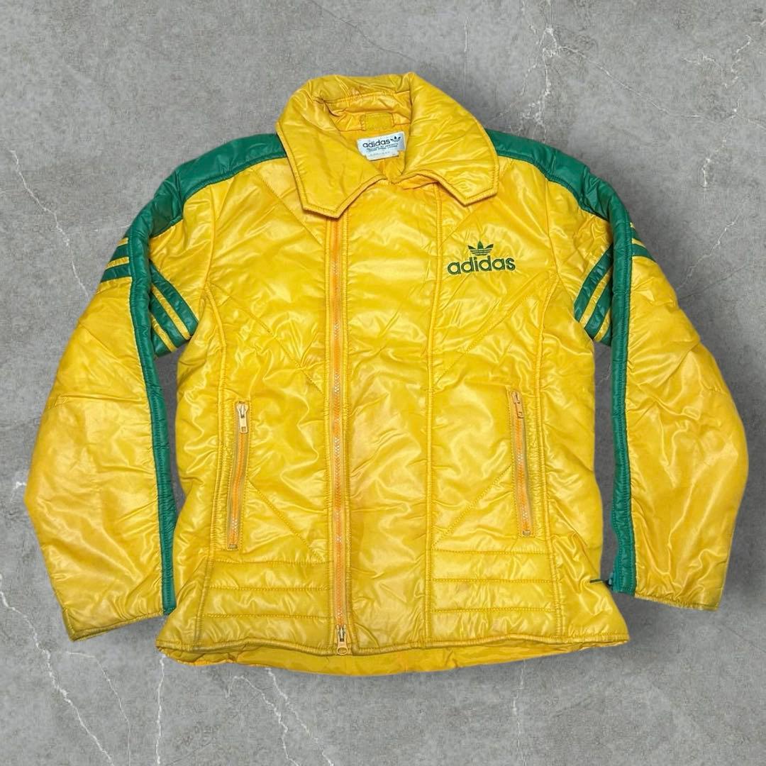 adidas デサント製 スキージャケット ダウンジャケット 80s ブラジル色