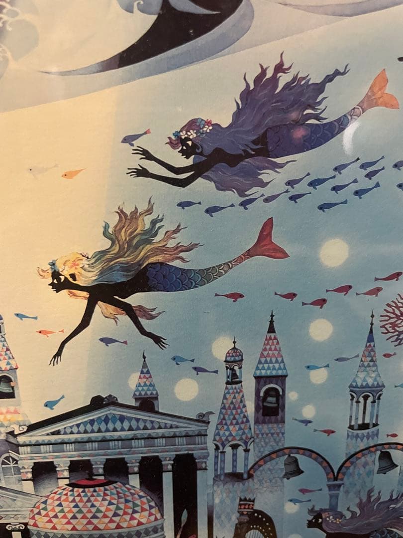 polish37藤城 清治 作 リトグラフ作品『光る海』