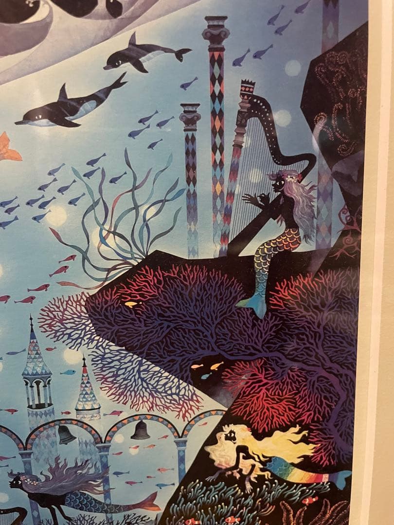 polish37藤城 清治 作 リトグラフ作品『光る海』