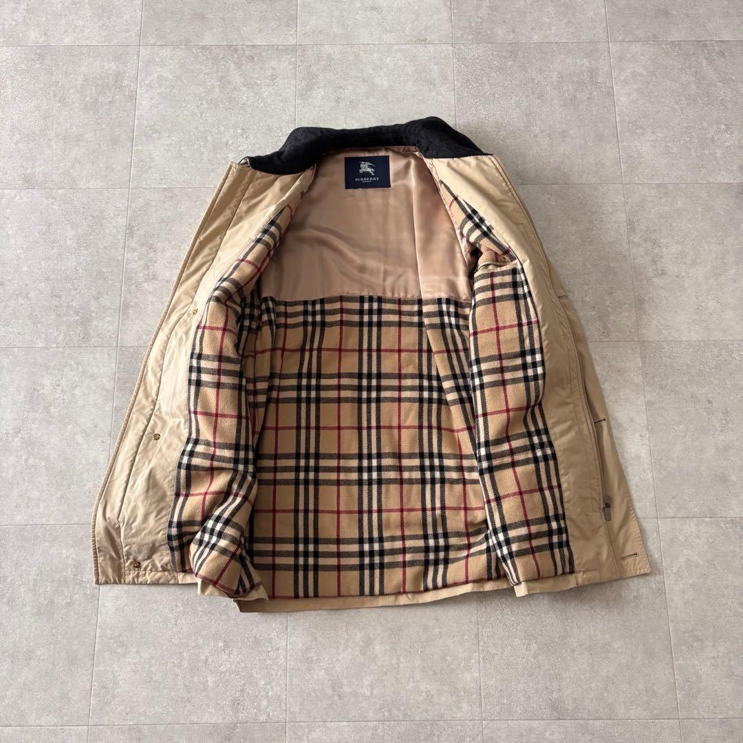 BurberryLondon ステンカラーコートベージュノバチェックシティボーイ