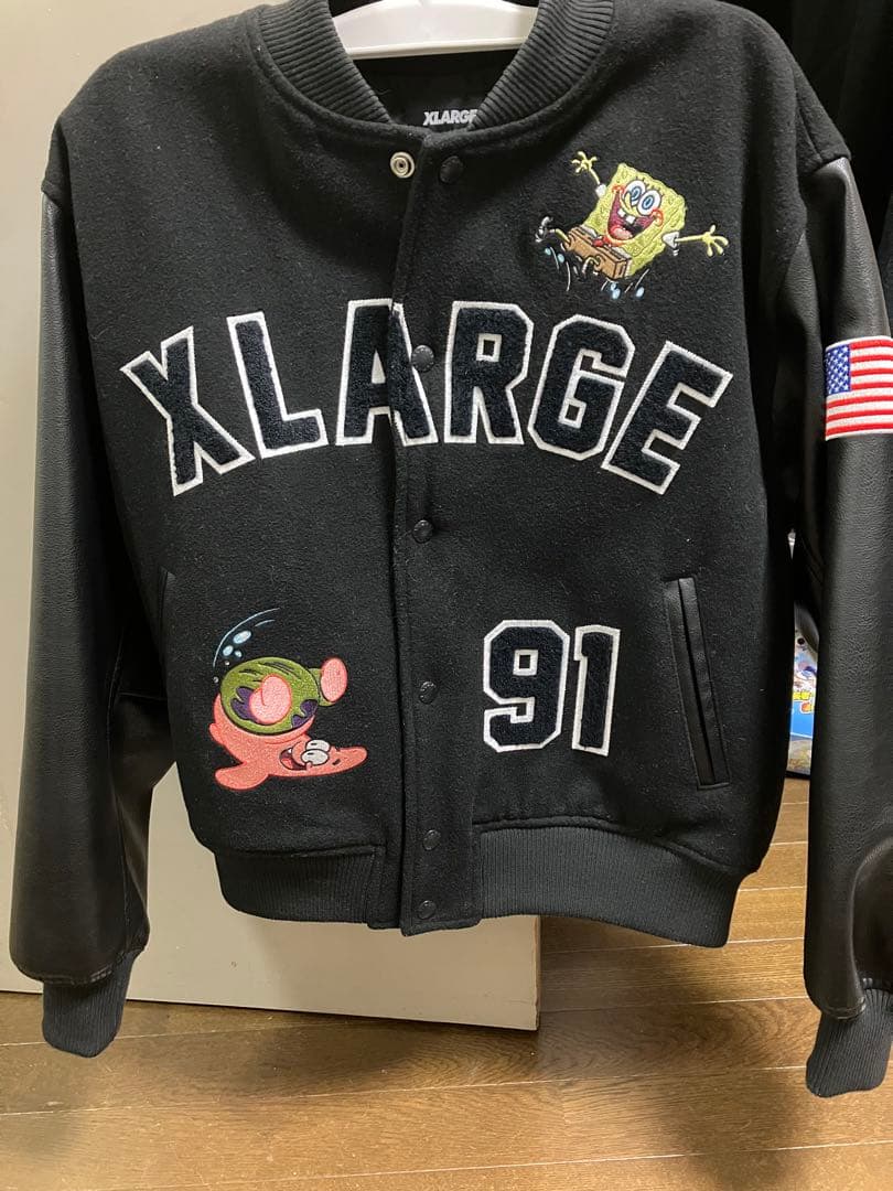 XLARGE スポンジボブ スタジャン 91 ブラック - メルカリ