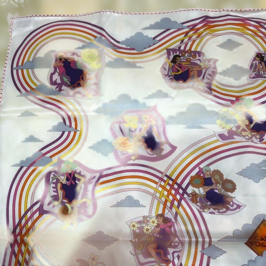 【popo】HERMES スカーフ カレ70 空飛ぶカレ