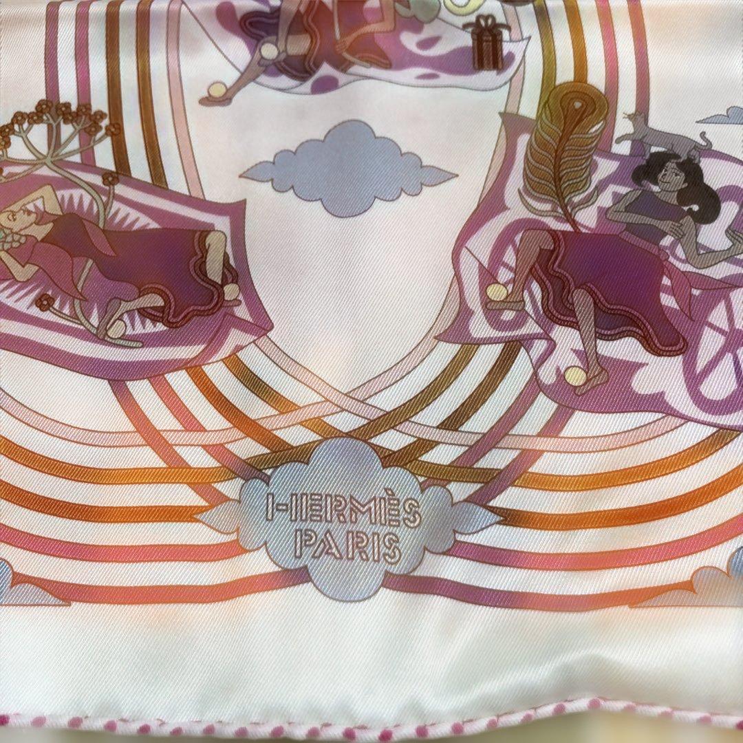 【popo】HERMES スカーフ カレ70 空飛ぶカレ