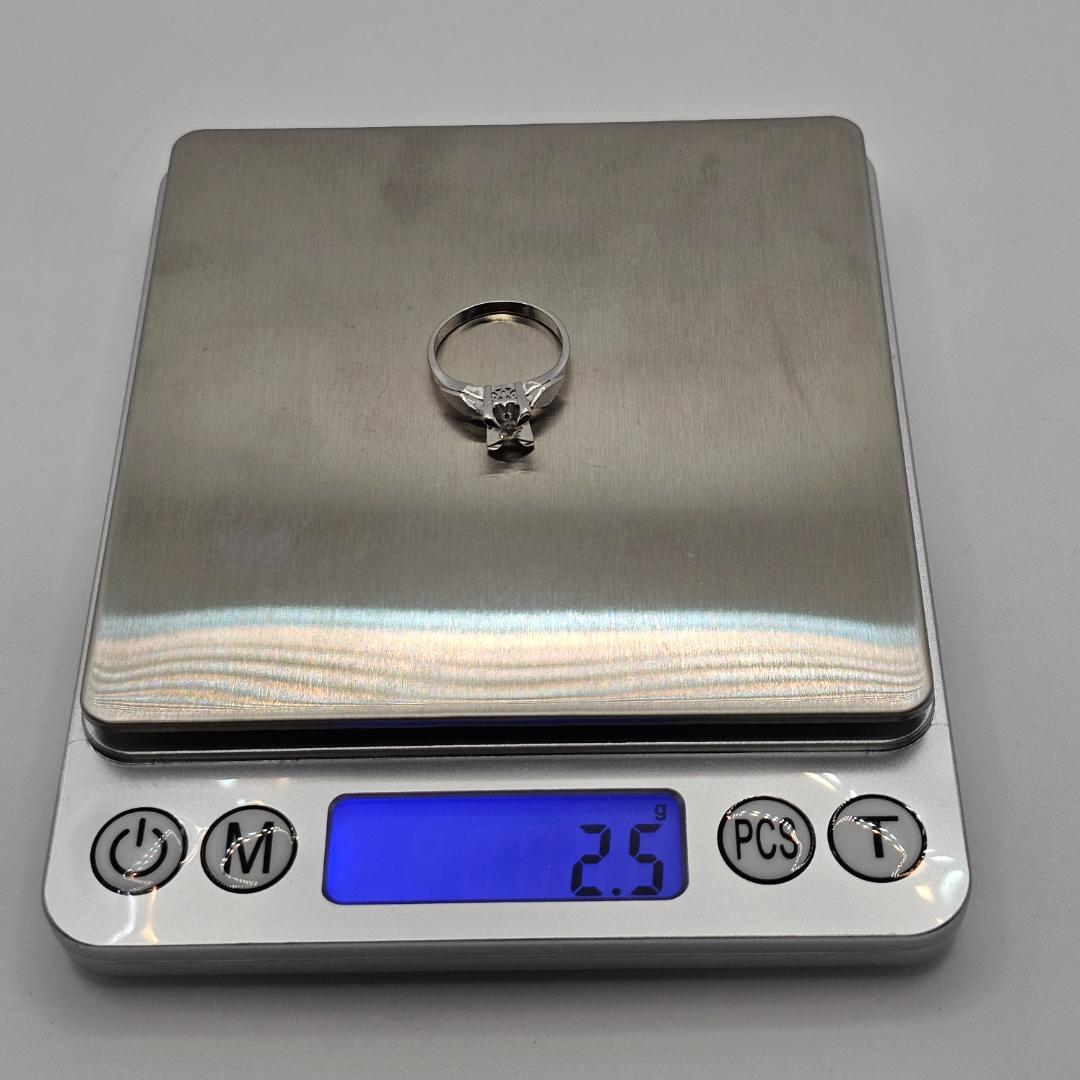 K14WG ダイヤ リング 0.11ct 12.5号