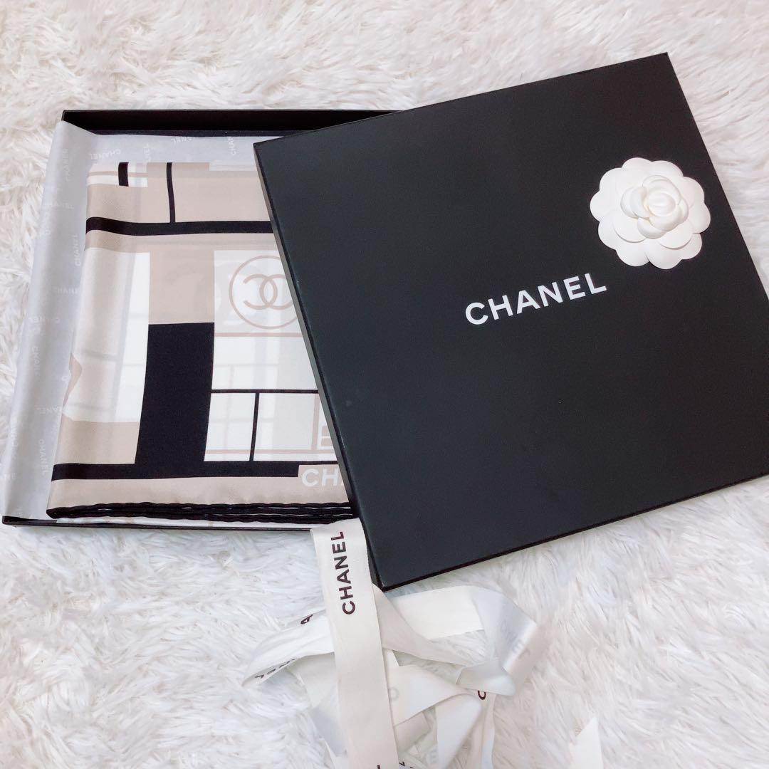 箱付き⭕️シャネル CHANEL シャネル22 大判スカーフ シルク100%