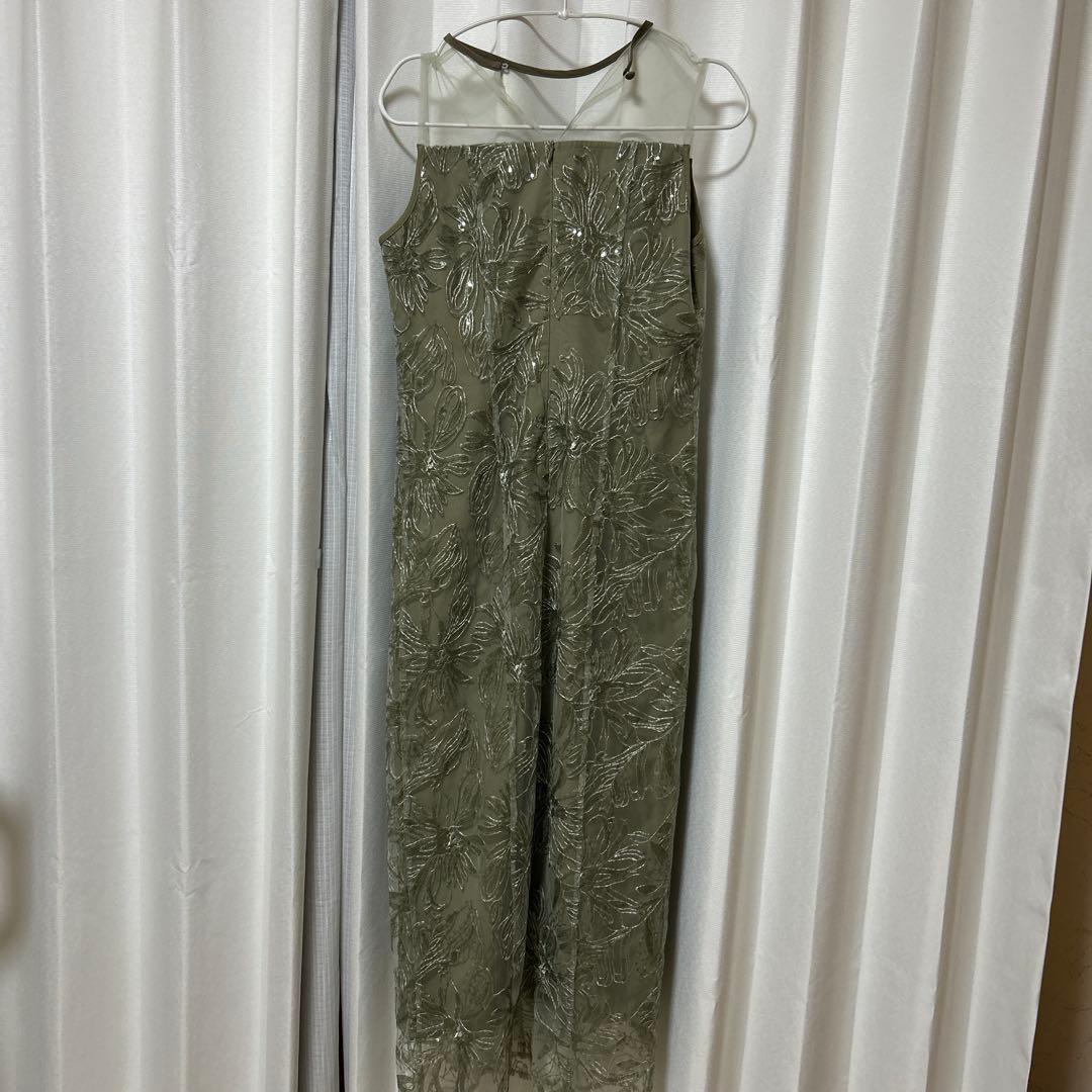 lejaチュールオフショルダー花柄Iラインワンピースドレス