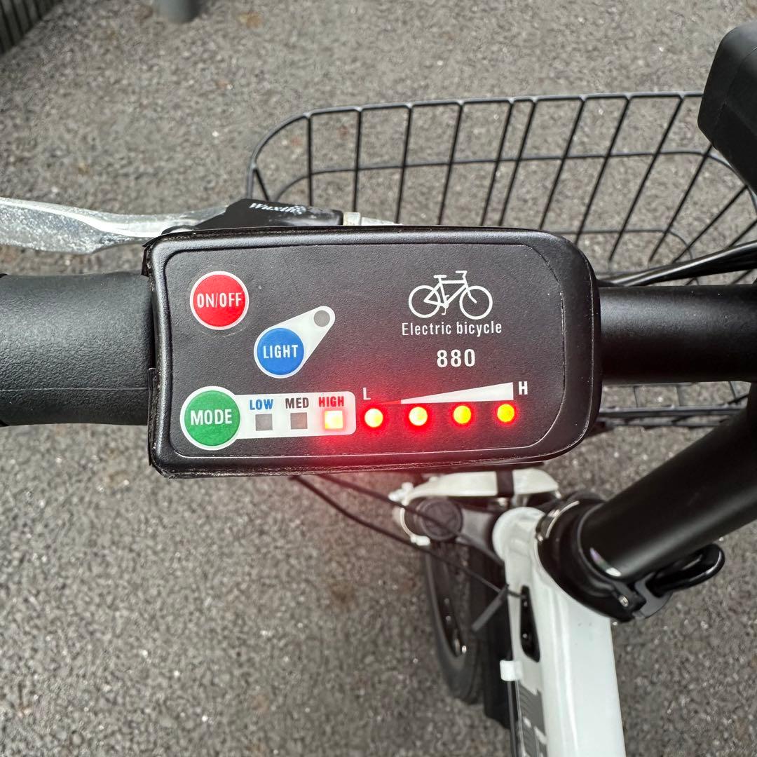 とび　電動アシストバイク　baron バロンX20 ホワイト