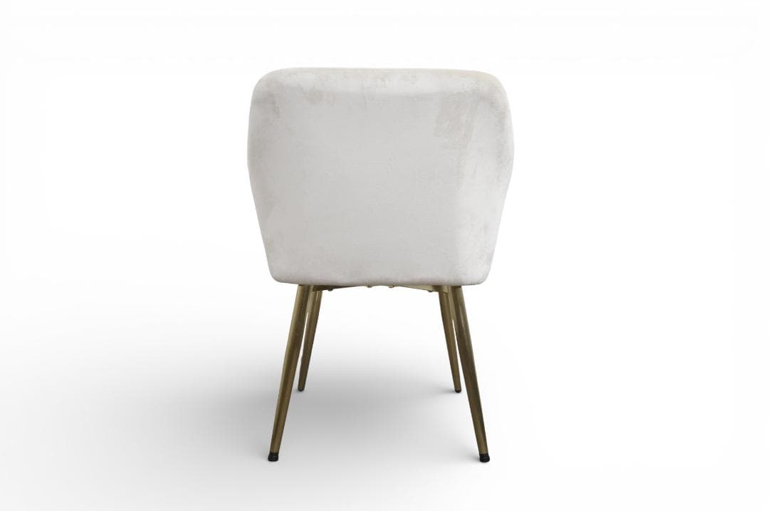 フォロー割【新品】ダイニングチェア 貝殻デザイン ベルベット調 ゴールド脚