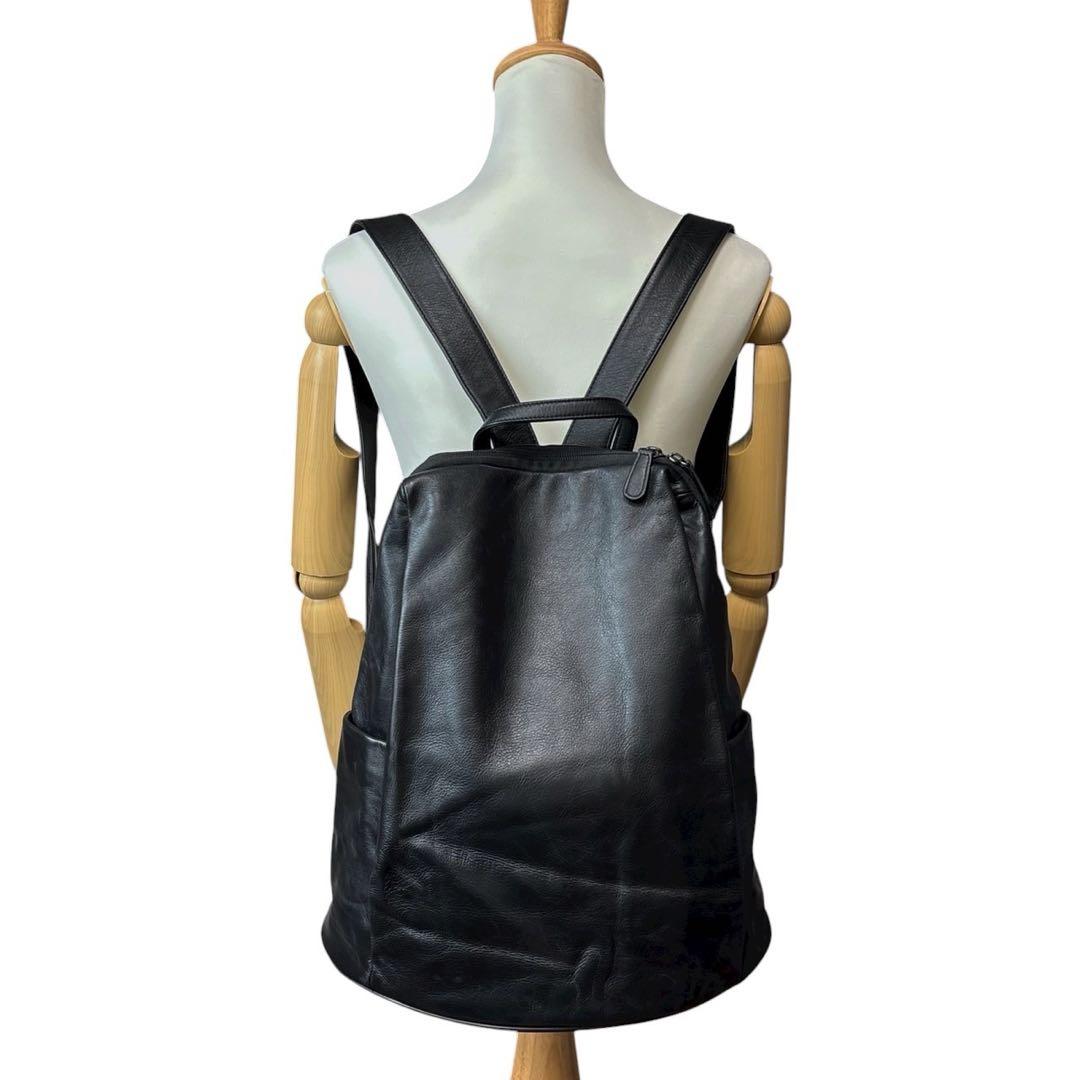 美品◎ イアパピヨネ レザースタンドリュックⅡ リュック A4可 ビジネス可 黒