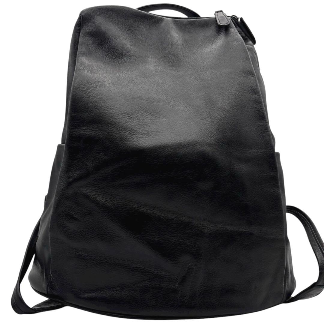 美品◎ イアパピヨネ レザースタンドリュックⅡ リュック A4可 ビジネス可 黒