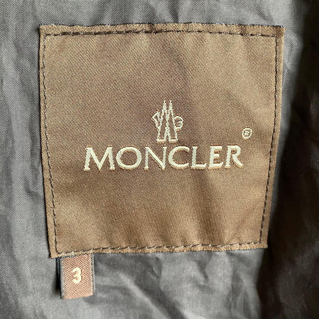 00s モンクレール 茶タグ レザー ダウンジャケット Moncler
