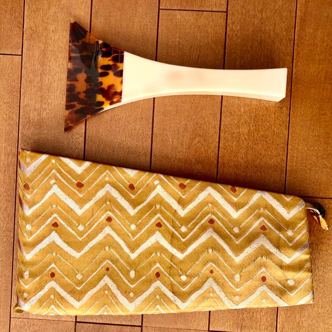 ミクロ様用　三味線　撥　天然素材　収納ケース付き　開き約13cm