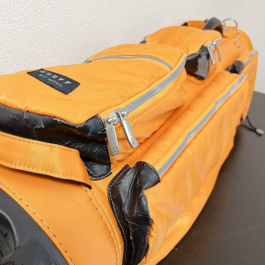 ONOFF オノフ キャディバッグ オレンジ フード付 5分割 golf