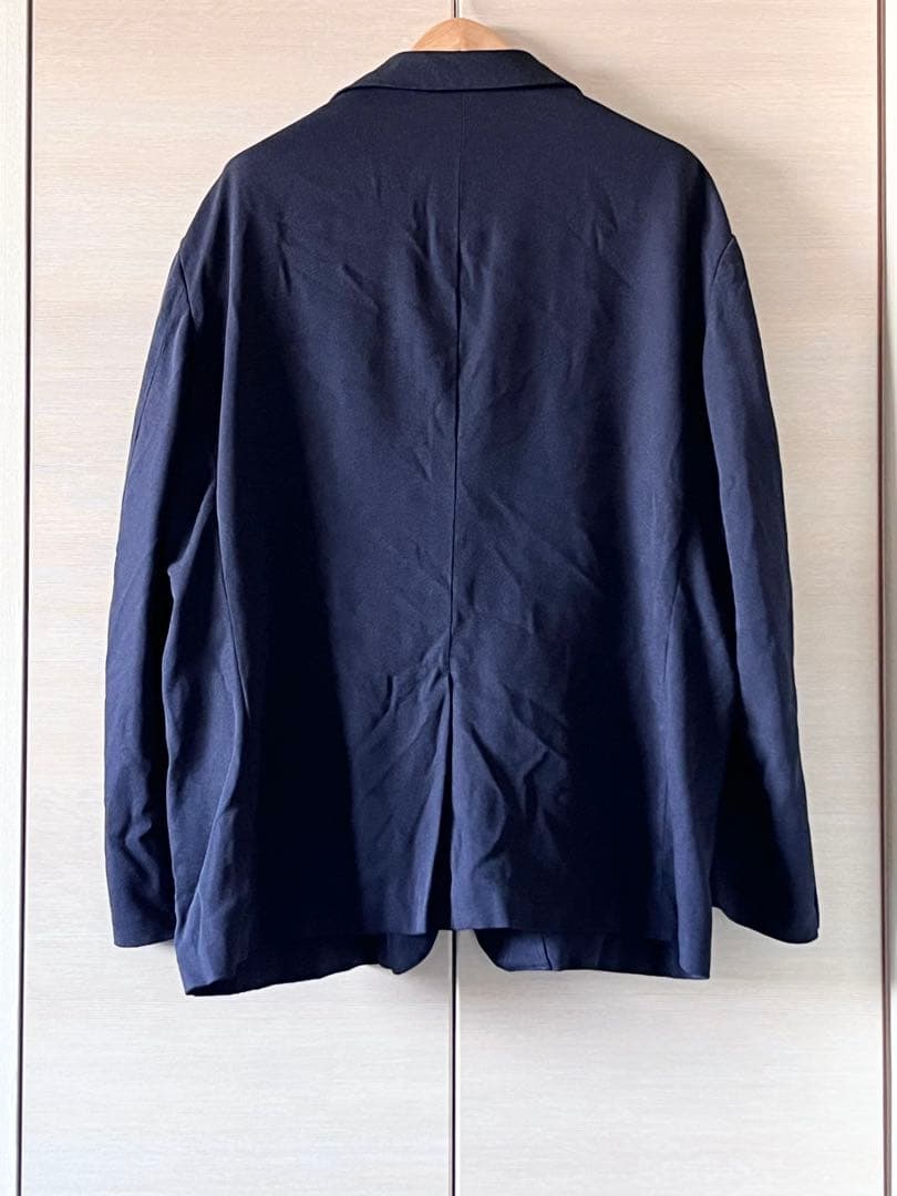 25ss コムデギャルソンシャツ オーバーサイズポリ縮ジャケット NAVY S