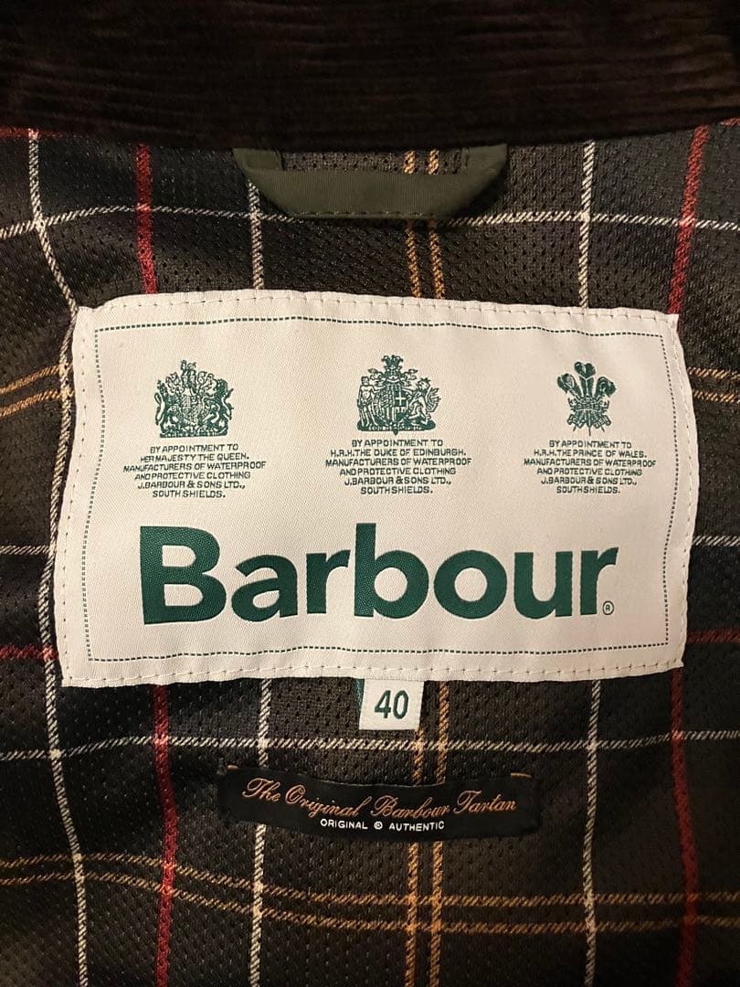 【美品】Barbour Burghley OS ロングコート 40