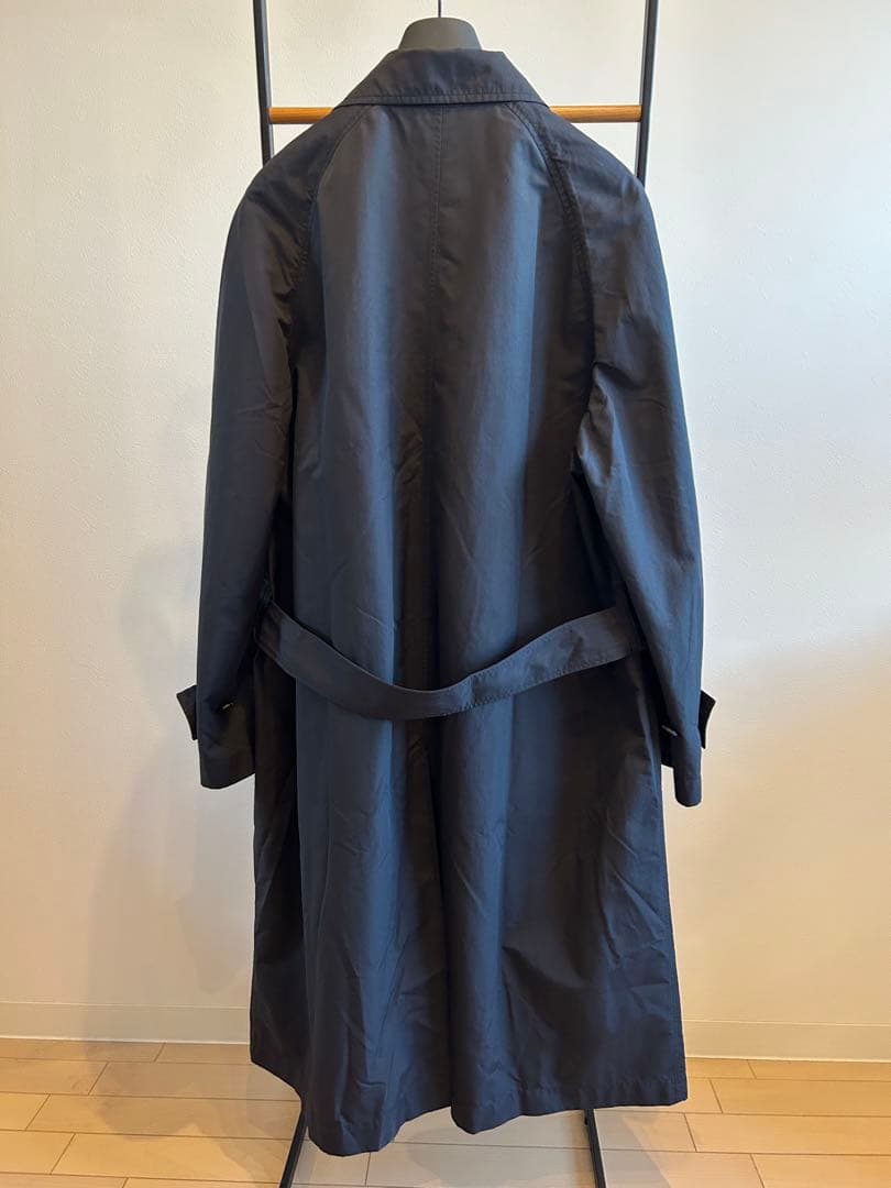 ES:S　ナイロンステンカラーコート　ブラック