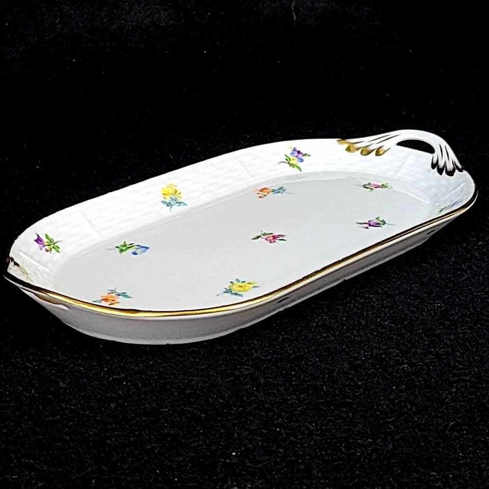 ▽美品▽ヘレンド　ミルフルール　小花散らし　プレート　サンドイッチトレイ