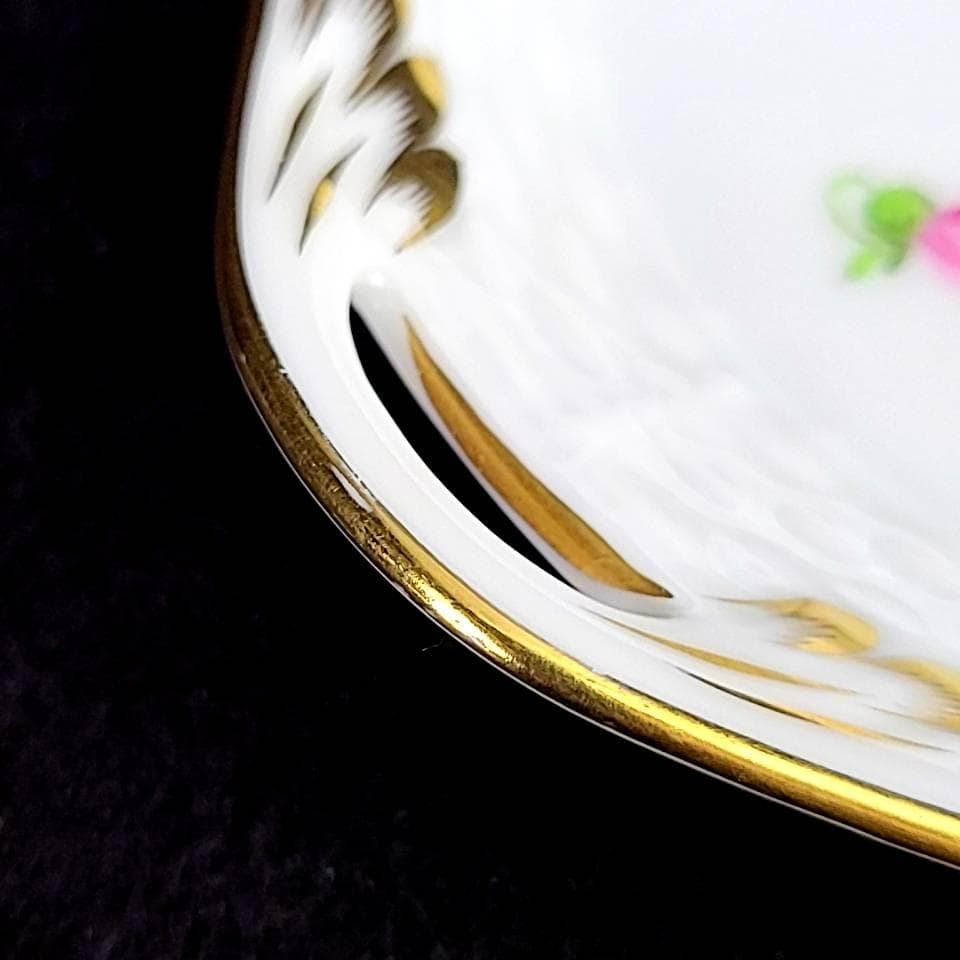 ▽美品▽ヘレンド　ミルフルール　小花散らし　プレート　サンドイッチトレイ