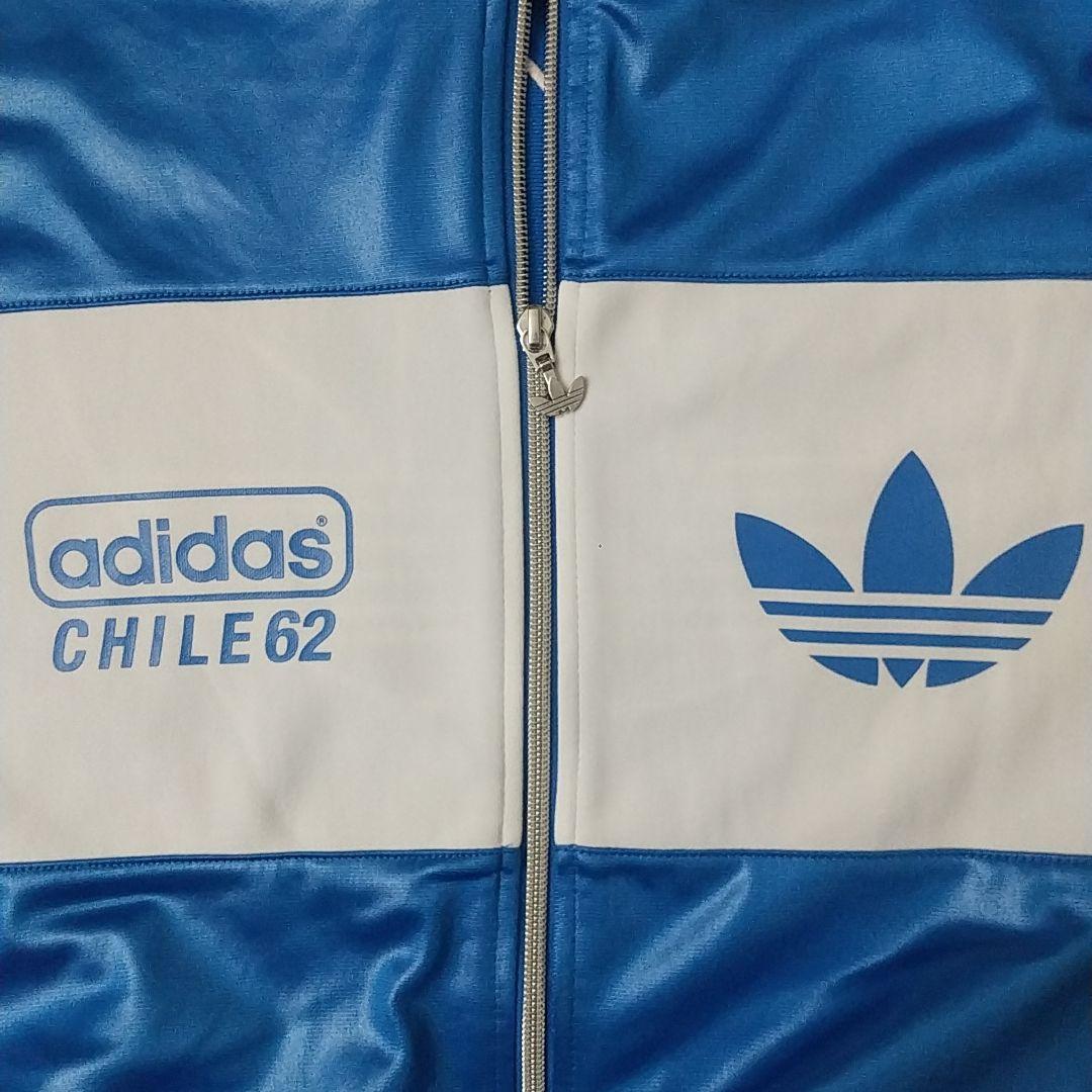 人気カラー☆アディダス 刺繍 トレフォイルロゴ 光沢感 トラックジャケット M