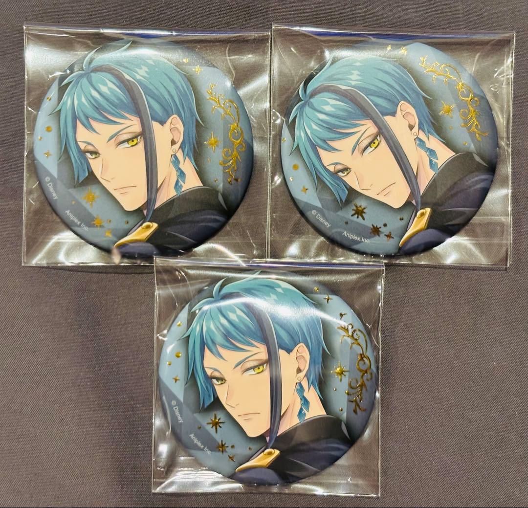 ツイステ 5周年 缶バッジ ジェイド・リーチ ブレイジングジュエル