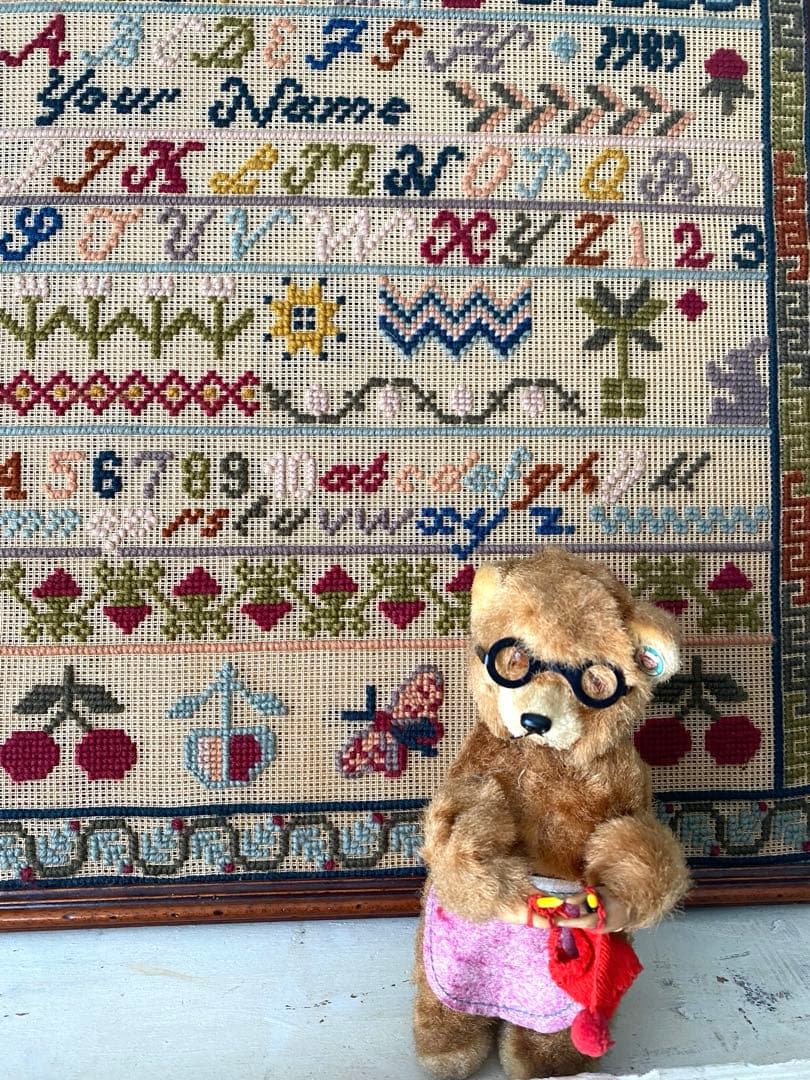 アンティーク ビンテージベア ゼンマイ仕掛け 編み物ベア max carl