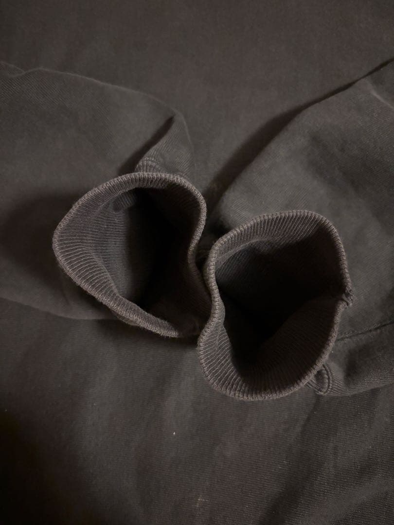 希少 黒 90s USA製 リバースウィーブ 完全目無し ブラック 墨黒