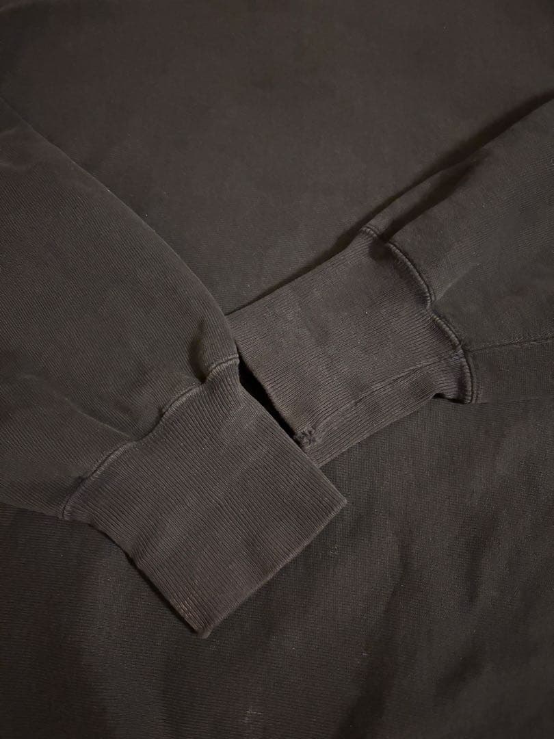 希少 黒 90s USA製 リバースウィーブ 完全目無し ブラック 墨黒