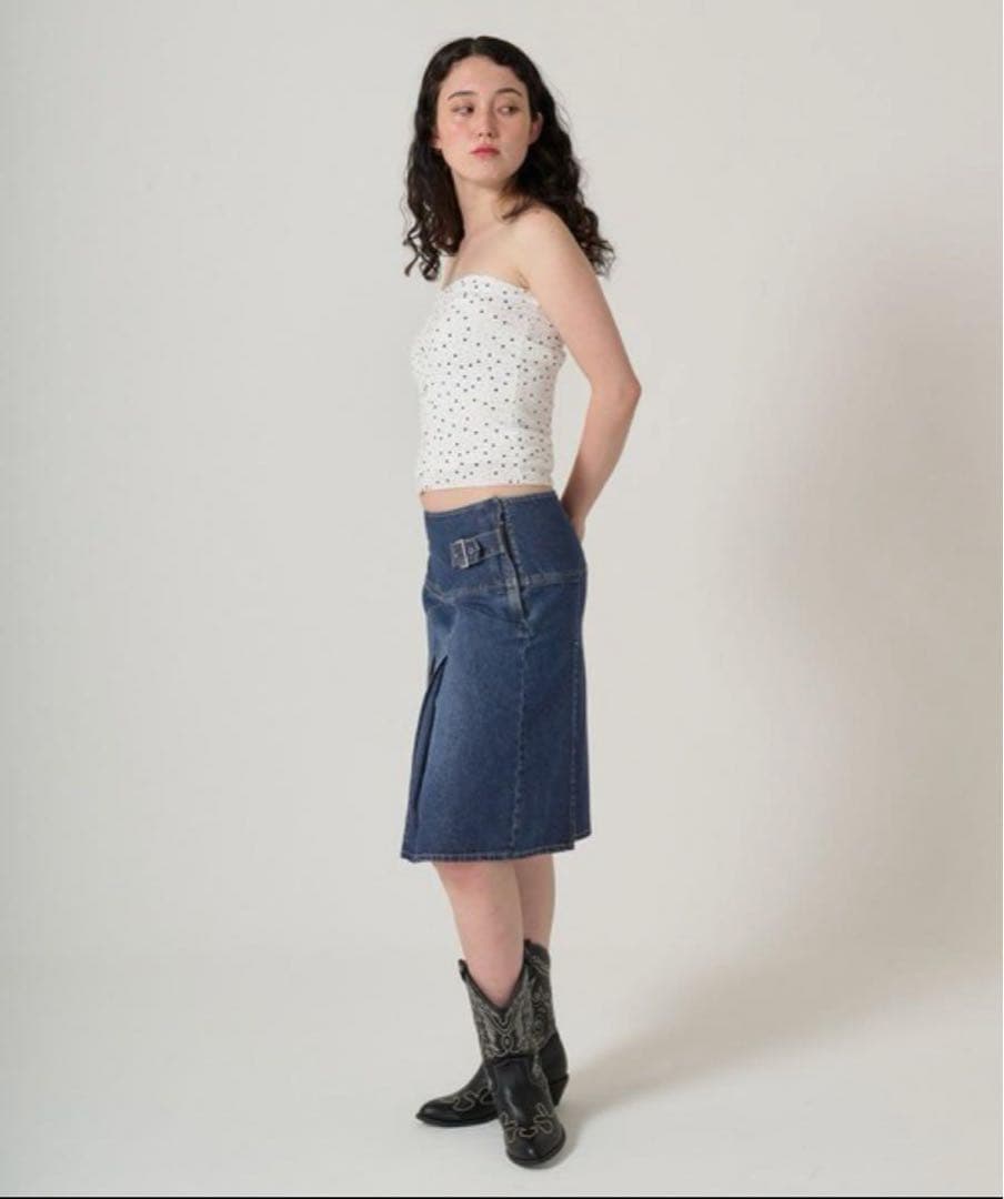 超 安いファッション - 完売品！Sサイズ！デニム プリーツスカート