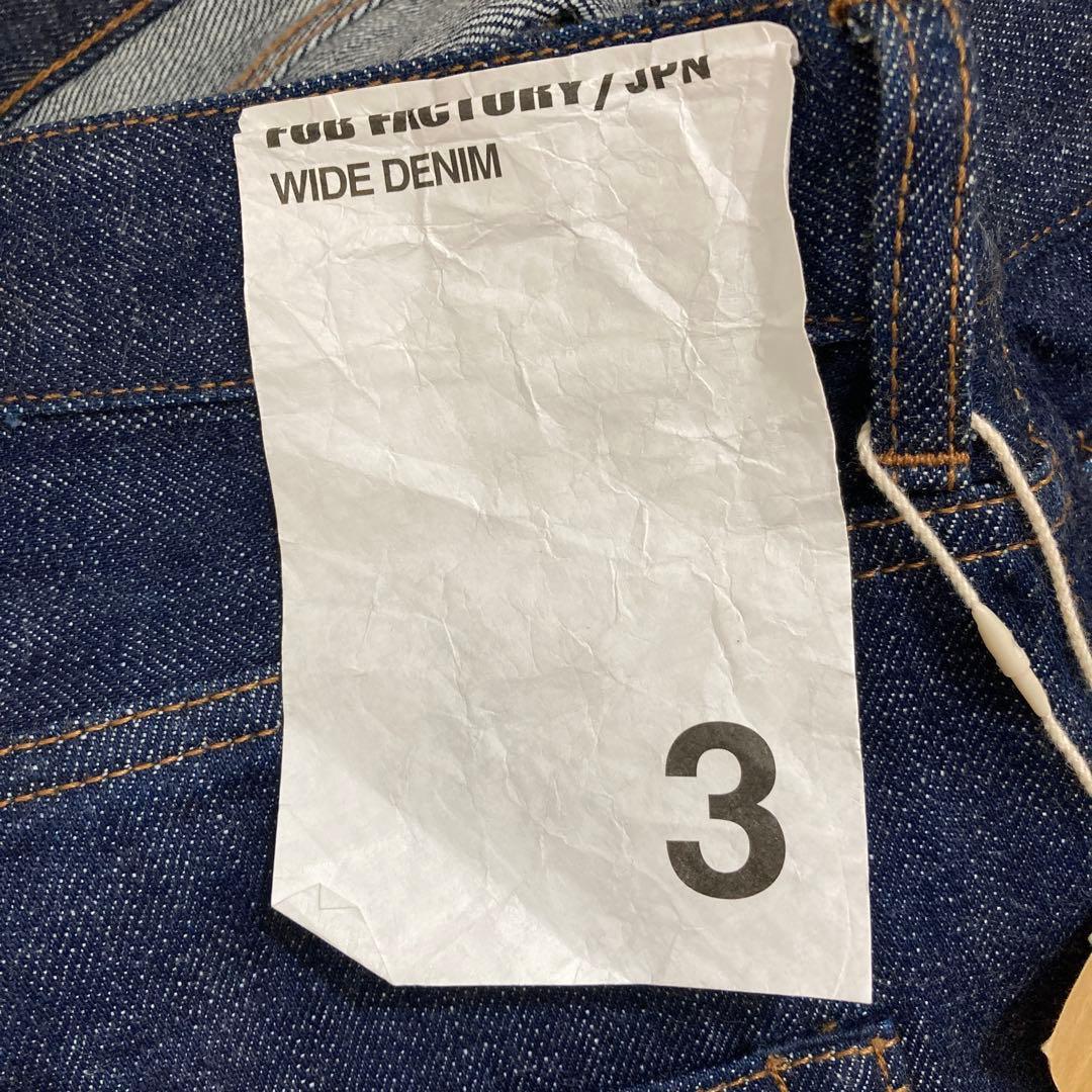 【未使用】FOB FACTORY F1147 ワイドデニム5Pパンツ　サイズ3