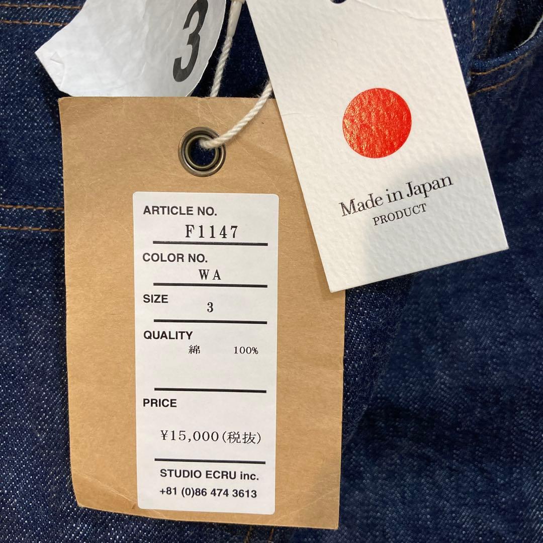 【未使用】FOB FACTORY F1147 ワイドデニム5Pパンツ　サイズ3