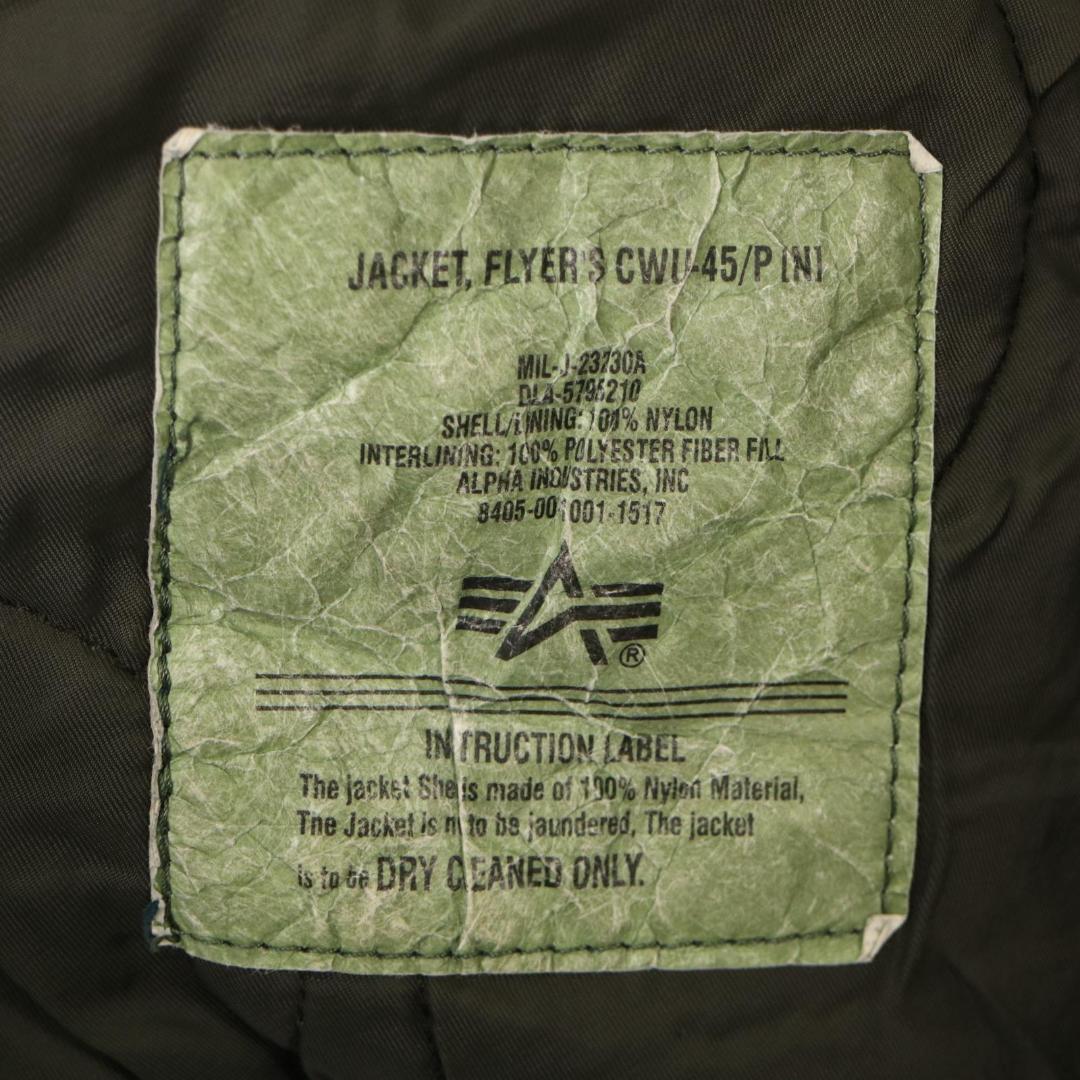 ALPHA アメリカ軍 CWU-45/P フライトジャケット M USAF