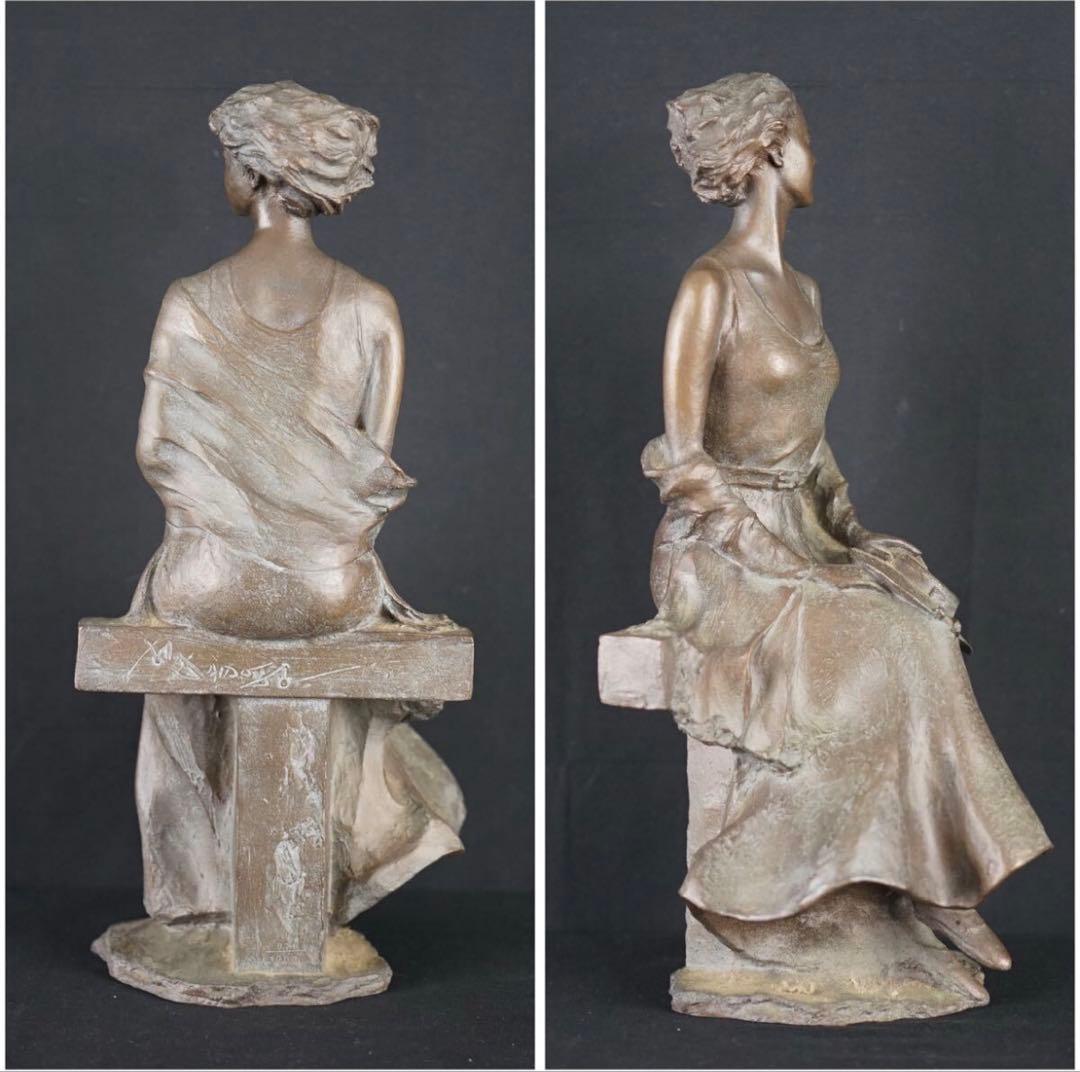 彫刻家 大道寺光弘 作 ブロンズ像『風はこぶ夢』高岡銅器 - メルカリ