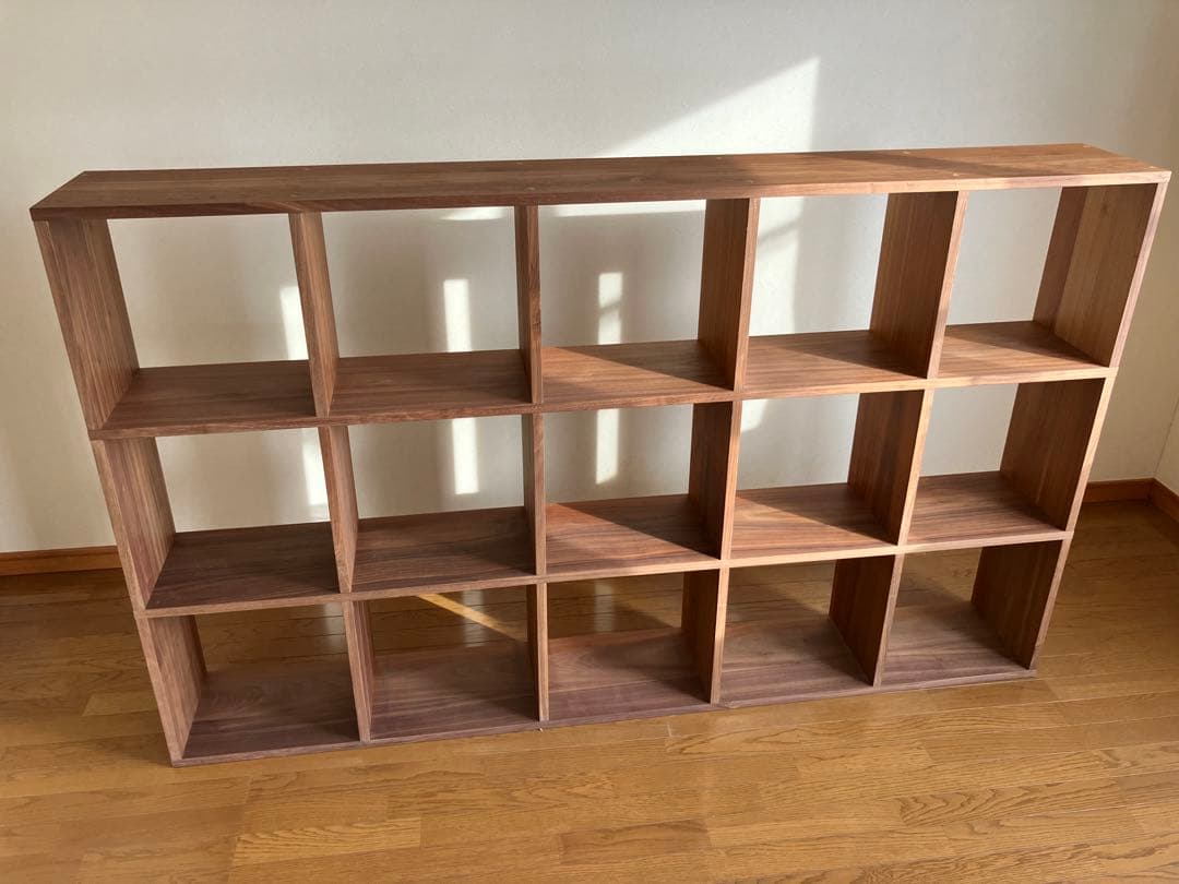 無印良品 スタッキングシェルフセット 5×3 ウォールナット 本棚 間仕切り