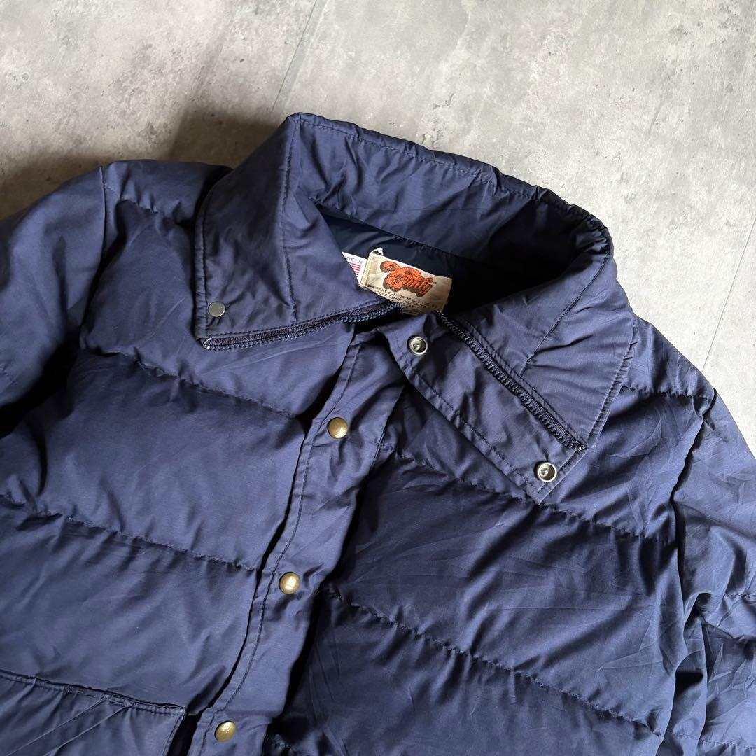 70s vintage】グースダウンジャケット ハイネック usa製 短丈