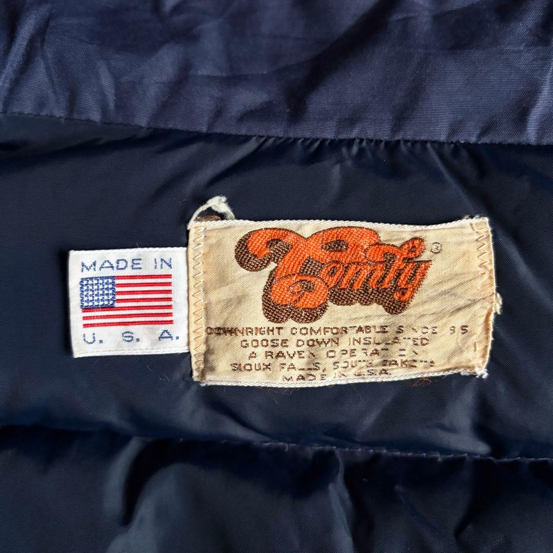 70s vintage】グースダウンジャケット ハイネック usa製 短丈