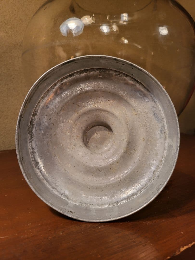 地球瓶　菓子瓶　アルミ蓋　古道具　レトロ　アンティーク