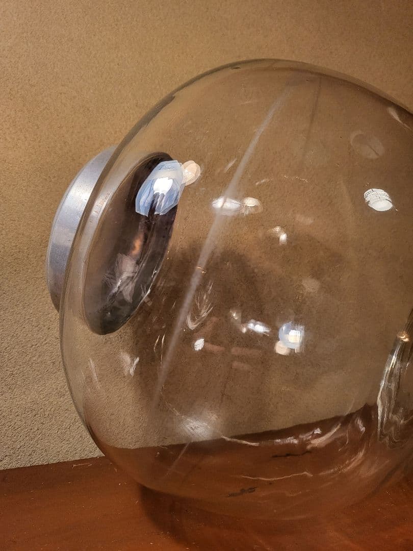 地球瓶　菓子瓶　アルミ蓋　古道具　レトロ　アンティーク