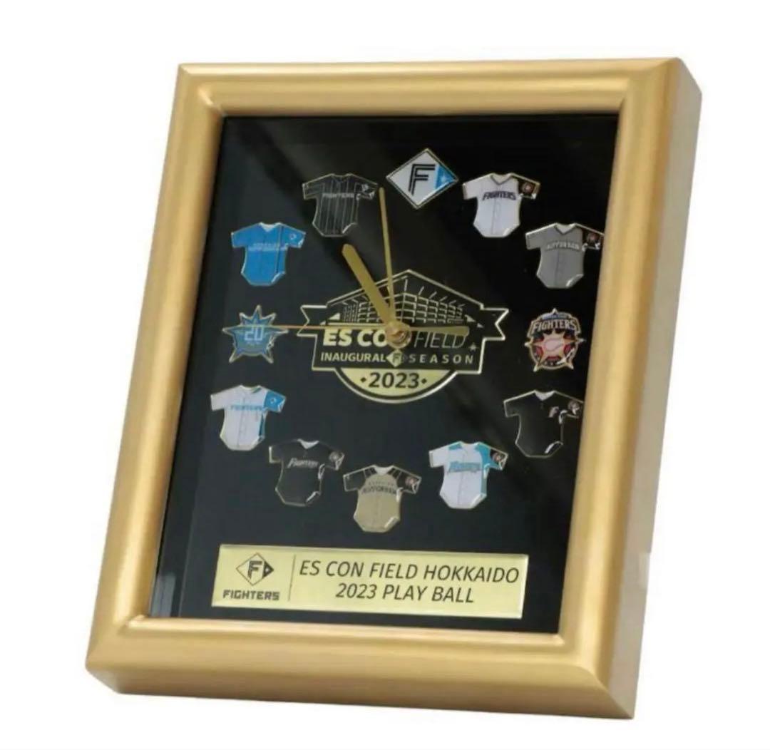 日本ハム 伏見寅威選手 直筆サイン入りエスコン開業記念時計 美品