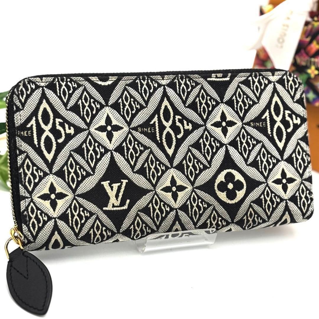 ルイヴィトン モノグラム ジャガード ジッピーウォレット since1854 黒