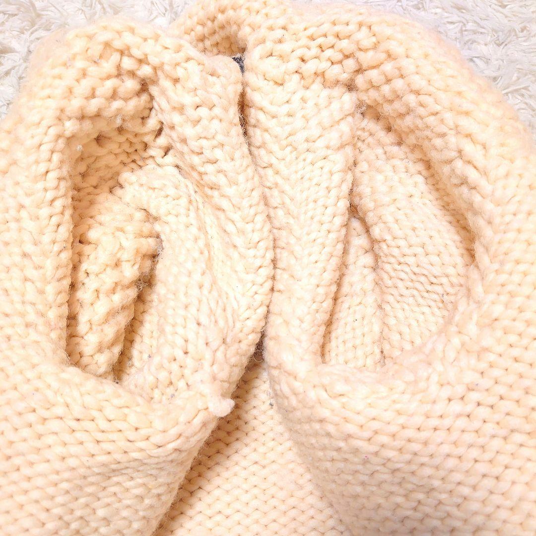 THUNDERBIRD カウチン ウッドボタン ケーブルニット L相当