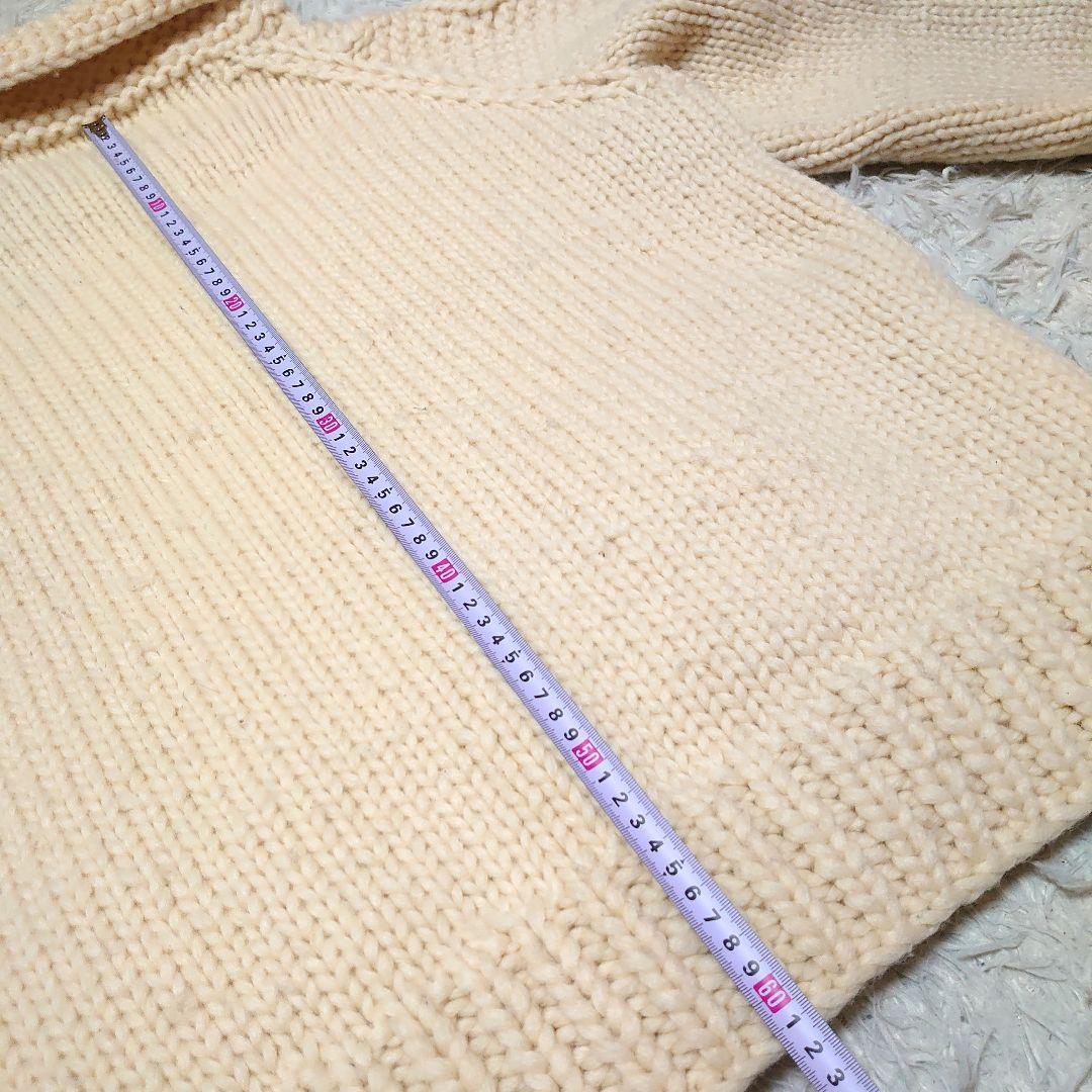 THUNDERBIRD カウチン ウッドボタン ケーブルニット L相当