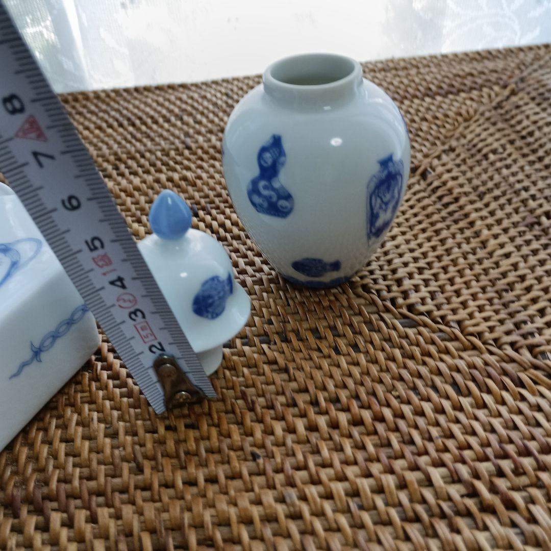 深川製磁　ブルーチャイナ壺