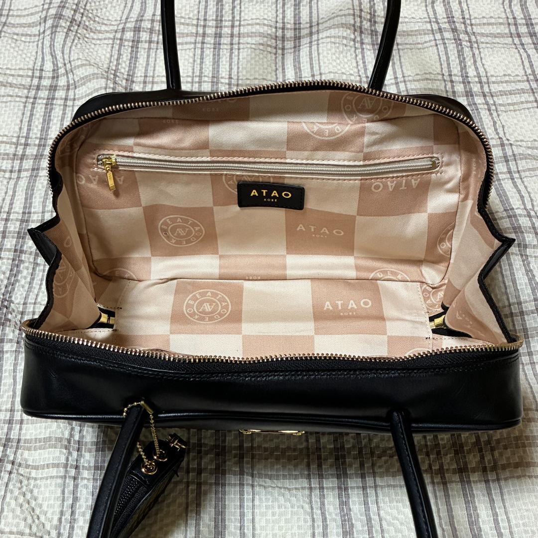 美品】ATAO じゃら付でカスタム 横長ボストン Lungo チャーム付き