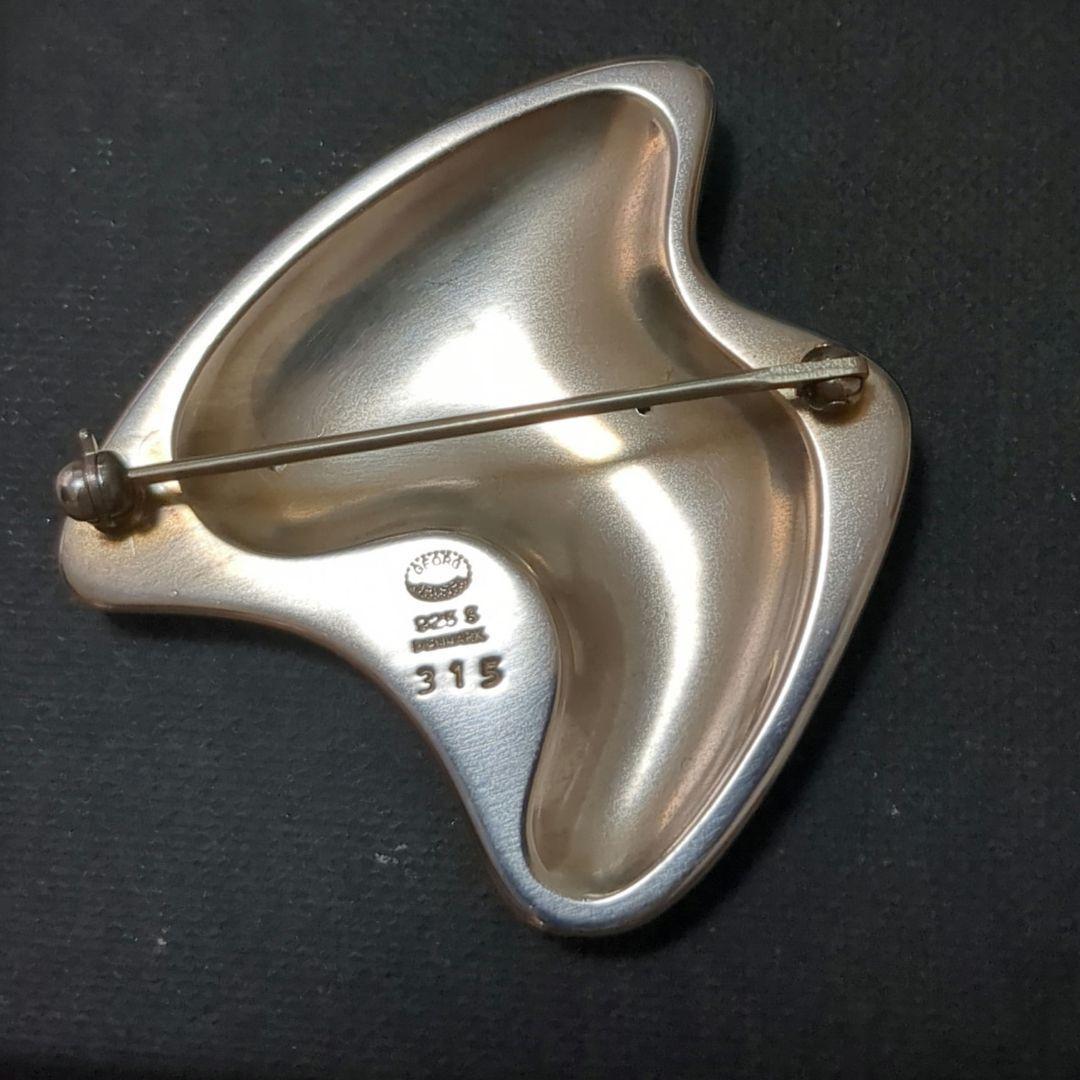 ★希少　ジョージ ジェンセン アメーバ ブローチ 315 ヴィンテージ シルバー