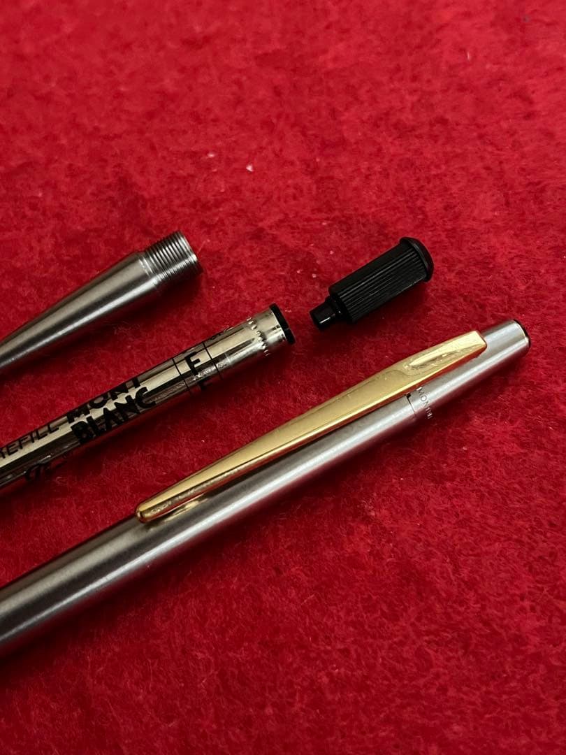 美品‼️モンブランボールペン スリムライン ノブレス シルバー