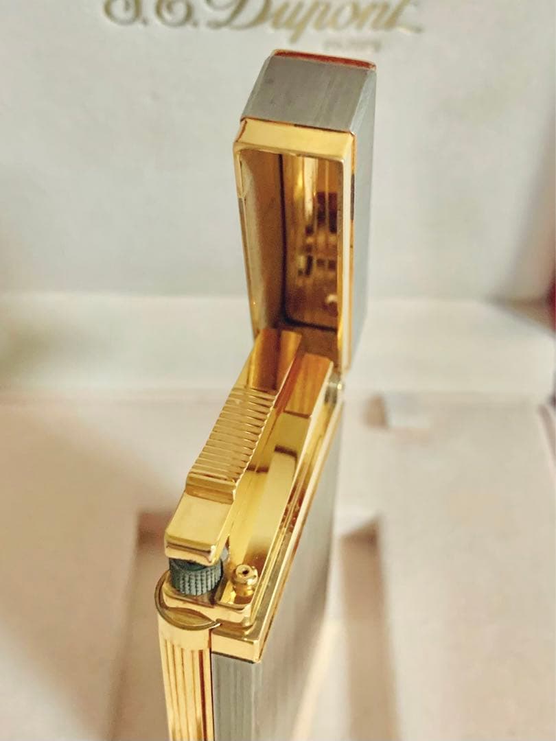 快音 S.T.Dupont デュポン ガスライター ライン2ヘアライン16841