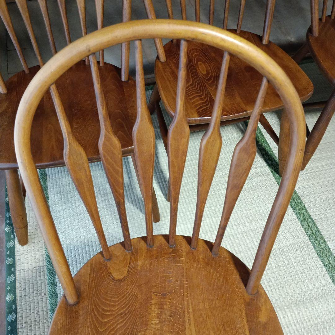 柏木工（KASHIWA） ヴィンテージ　ウィンザーチェア4脚