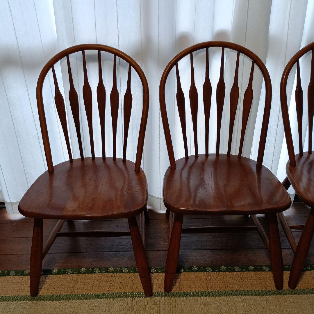 柏木工（KASHIWA） ヴィンテージ　ウィンザーチェア4脚